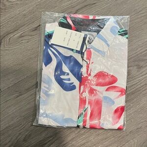 Colorful Leaf Print Button-Up Shirt! Holiday Sale!